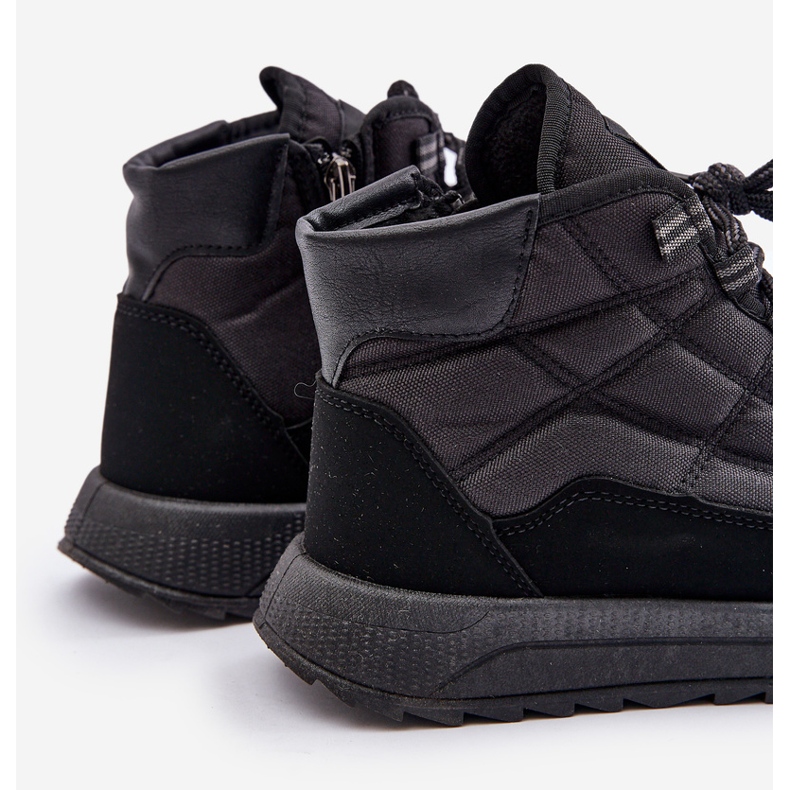 Bottes d'hiver isolées à lacets pour hommes Progress PROGJ-24-153 Noir le noir 2