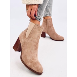 Bottines classiques à talons hauts Rosey Khaki beige 5