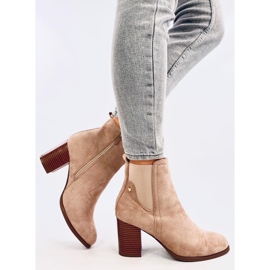 Bottines classiques à talons hauts Rosey Khaki beige 4