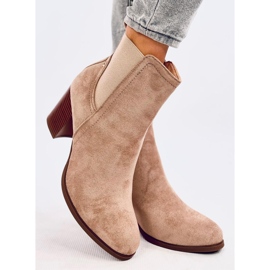 Bottines classiques à talons hauts Rosey Khaki beige 3