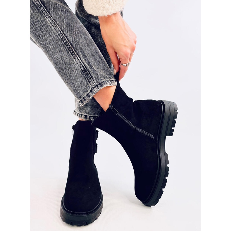 Lanier Bottines en daim noir 1