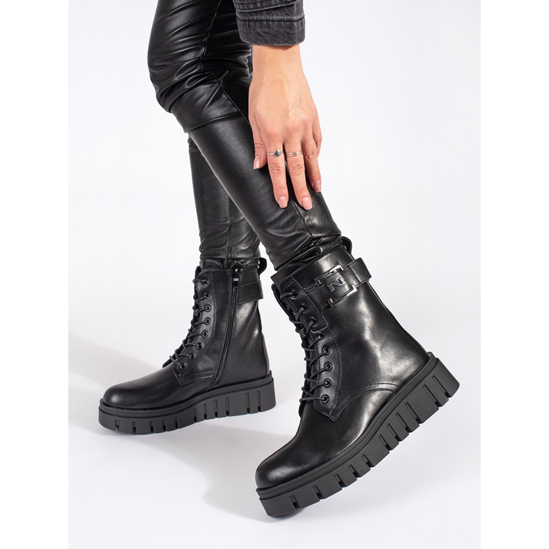 Seastar Bottines noires à lacets sur la plateforme 1