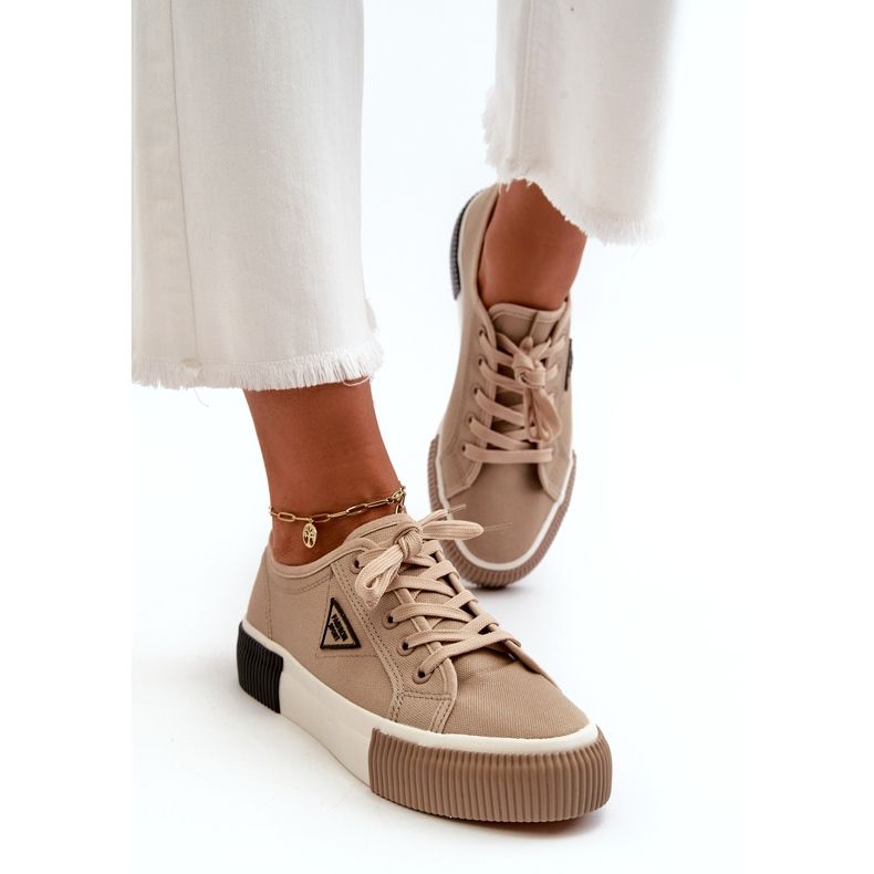 MSMG Baskets basses pour femmes, marron brun 1 MSMG Baskets basses pour femmes, marron brun 1