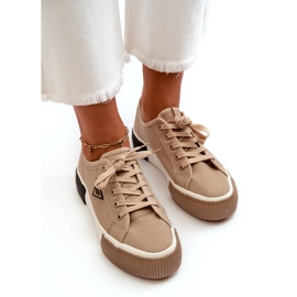 MSMG Baskets basses pour femmes, marron brun 2 MSMG Baskets basses pour femmes, marron brun 2