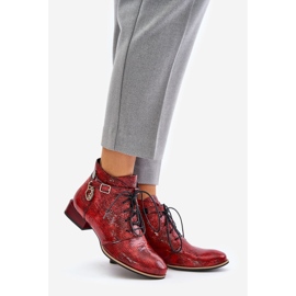 Bottines En Cuir Verni Pour Femme Maciejka 5743A-08 Rouge 1