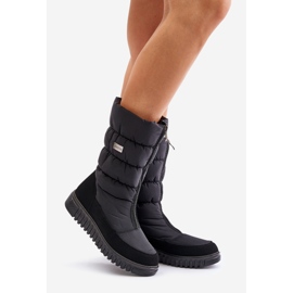 Bottes de neige chaudes pour femmes Progress PROGJ-24-149 noir le noir 1