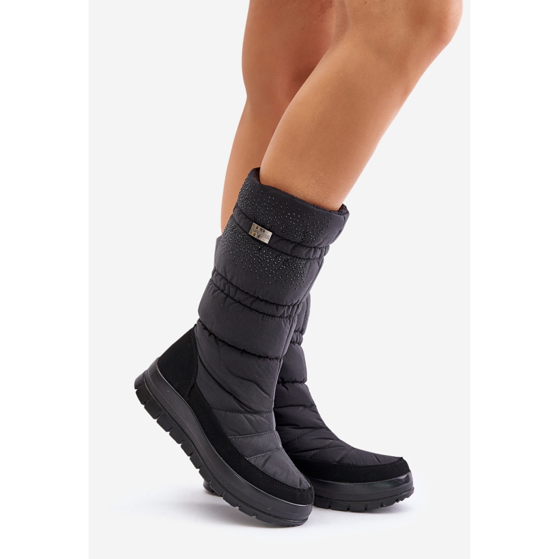 Bottes de neige pour femmes avec décoration Progress PROGJ-24-147 Noir 1