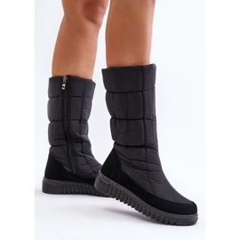 Bottes de neige avec fermeture éclair pour femmes Progress PROGJ-24-144 Noir le noir 4