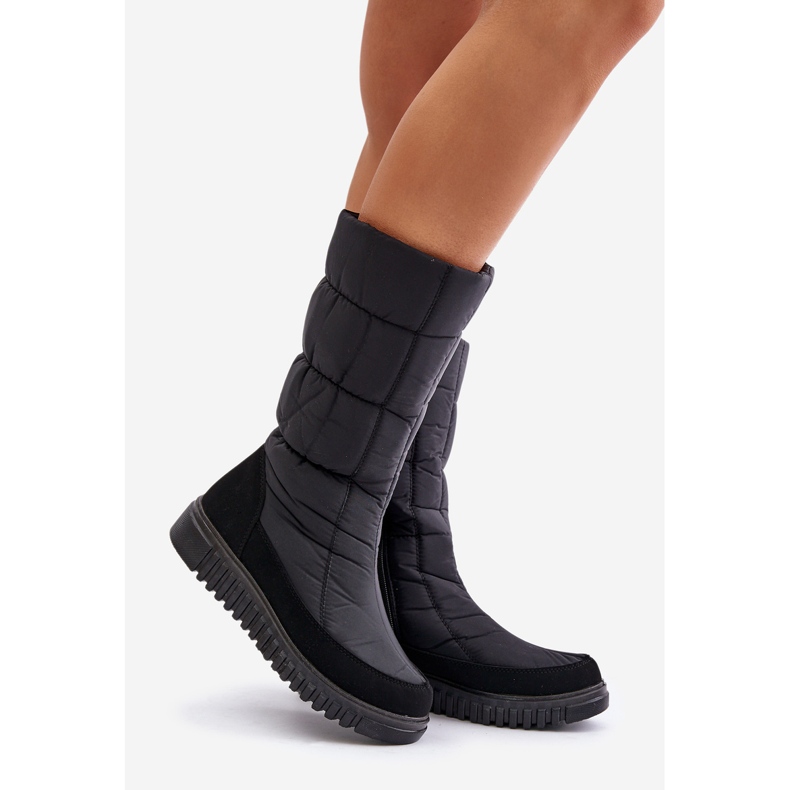 Bottes de neige avec fermeture éclair pour femmes Progress PROGJ-24-144 Noir 1