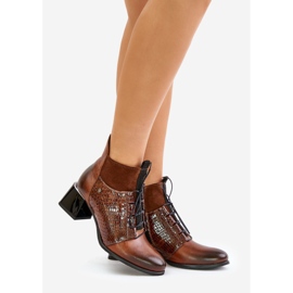 Zazoo 60503 Bottes à talons hauts en cuir marron brun 1 Zazoo 60503 Bottes à talons hauts en cuir marron brun 1