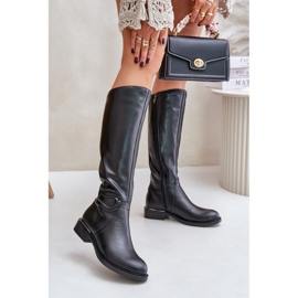 Zazoo 70140 Bottes chauffantes en cuir pour femme, noir le noir 2