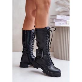 Bottes mi-mollet isolées avec sac, Noir Temisza 2