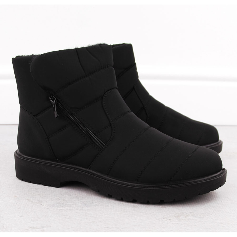 American Club Bottes de neige imperméables et isolées pour hommes, noires, Unisoft 1