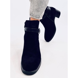 Yonda Bottines noires à talon stable le noir 2