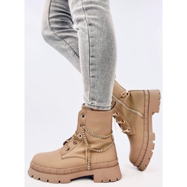 Bottines à lacets Lohan Abricot beige 2