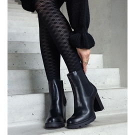 Bottines à enfiler noires en éco-cuir Motena le noir 2