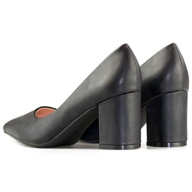 Escarpins classiques noirs à talons hauts, chaussures pour femmes pour le bureau le noir 1