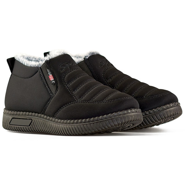 Bottes de neige d'hiver basses, noires et isolées, bottines pour femmes 1