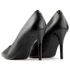 Talons hauts classiques noirs pour femmes avec semelle intérieure en cuir le noir 4