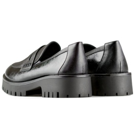 Mocassins femme noirs à semelle épaisse, mocassins femme noirs 1