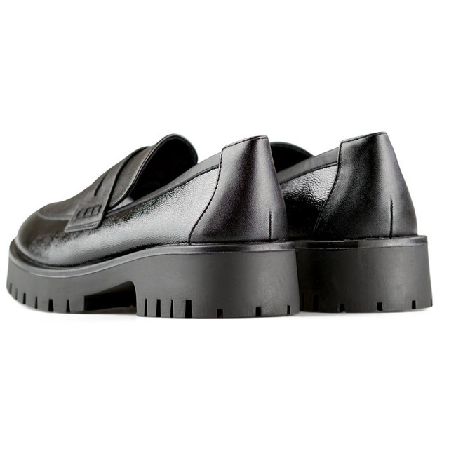 Mocassins femme noirs à semelle épaisse, mocassins femme noirs 1