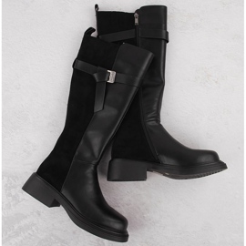 Filippo DKZ6404 bottes femme en cuir noir 1