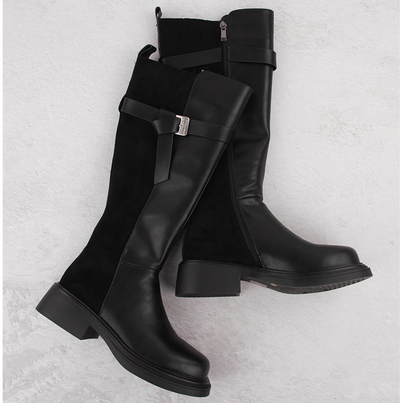 Filippo DKZ6404 bottes femme en cuir noir le noir 1