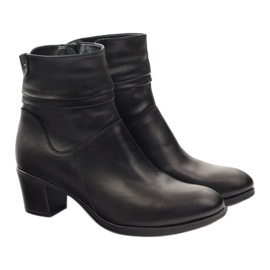 Gregors Bottes en cuir féminin isolées avec une toison 614 noir le noir 4