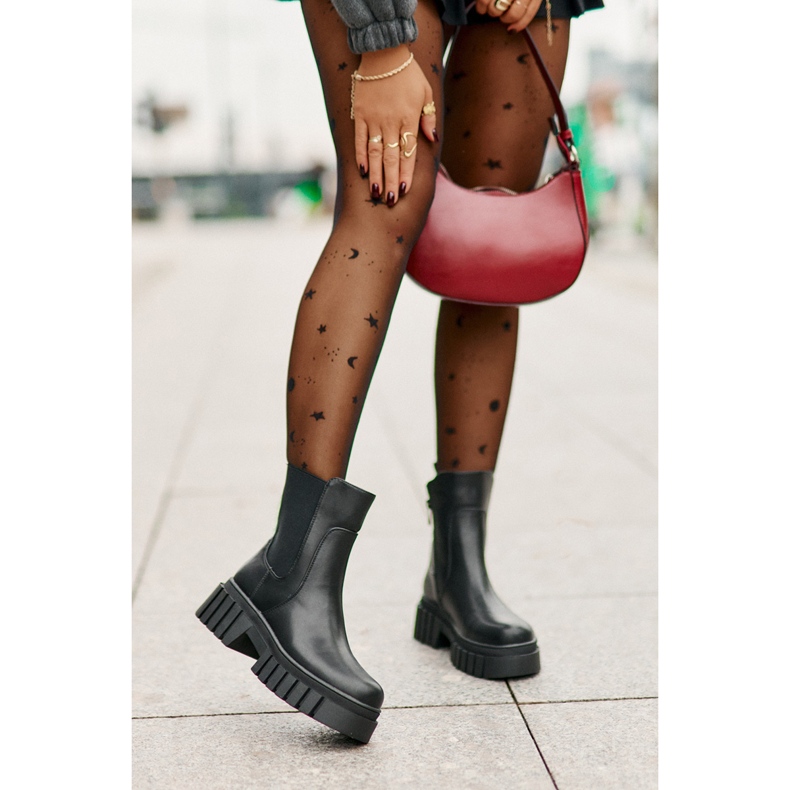 Bottines Chelsea isolées avec fermeture éclair S.Barski HY42-975 Noir 1