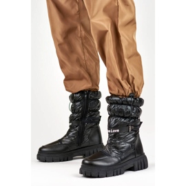 Bottes de neige pour femmes à semelle épaisse, noires OH-29B 1