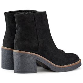 Bottes classiques à talons hauts en daim pour femmes, noir 9613B le noir 4