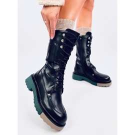 Bottes à semelle colorée de Keefe Black le noir 3