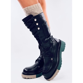 Bottes à semelle colorée de Keefe Black le noir 2
