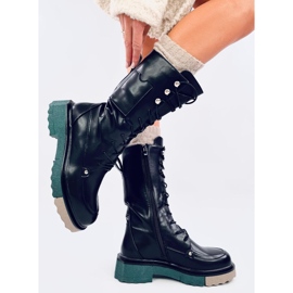 Bottes à semelle colorée de Keefe Black le noir 4