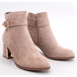 Bottines à talons élégantes Khalia Khaki beige 1
