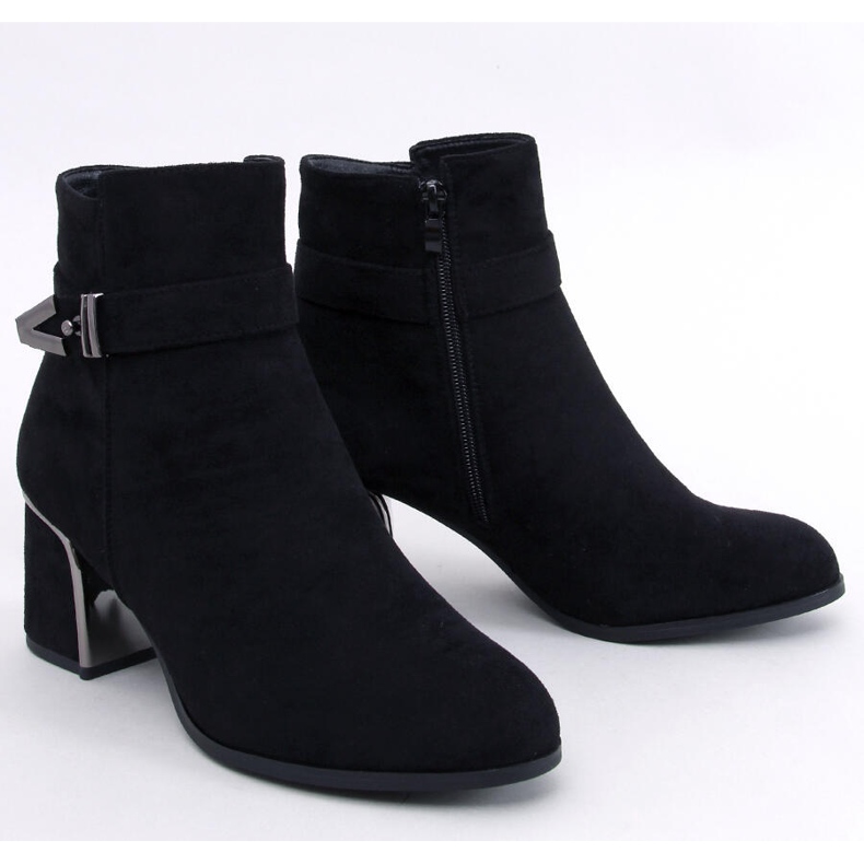 Bottines à talons hauts élégantes Khalia Black noir 1