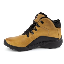 KOMODO Bottes d'hiver en cuir pour hommes 903K jaune camel brun 3