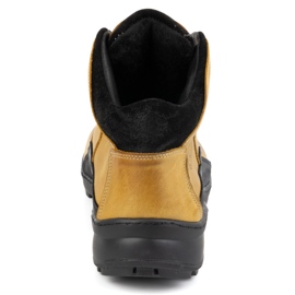 KOMODO Bottes d'hiver en cuir pour hommes 903K jaune camel brun 7