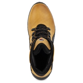 KOMODO Bottes d'hiver en cuir pour hommes 903K jaune camel brun 8