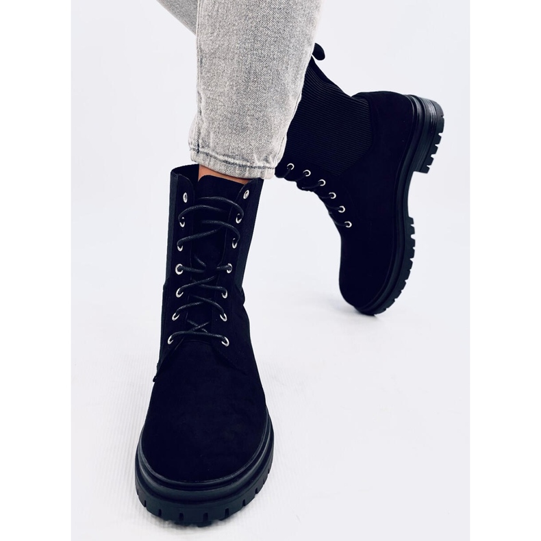 Bottines à lacets Vecna ​​Noir le noir 2