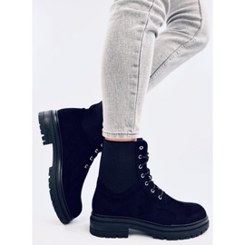 Bottines à lacets Vecna ​​Noir le noir 1