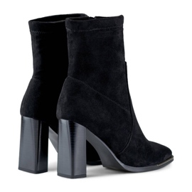 Bottines en daim pour femmes, noires, GD-FL2098B le noir 8