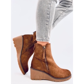 Bottines compensées Meyer kaki brun 3
