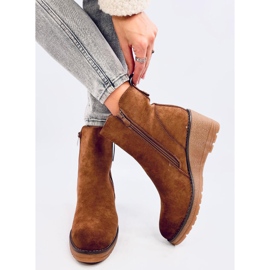 Bottines compensées Meyer kaki brun 2