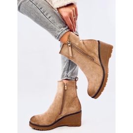 Meyer Bottines compensées beiges 3