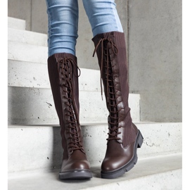 Bottines à enfiler marron avec tige élastique de Veradi brun 1 Bottines à enfiler marron avec tige élastique de Veradi brun 1