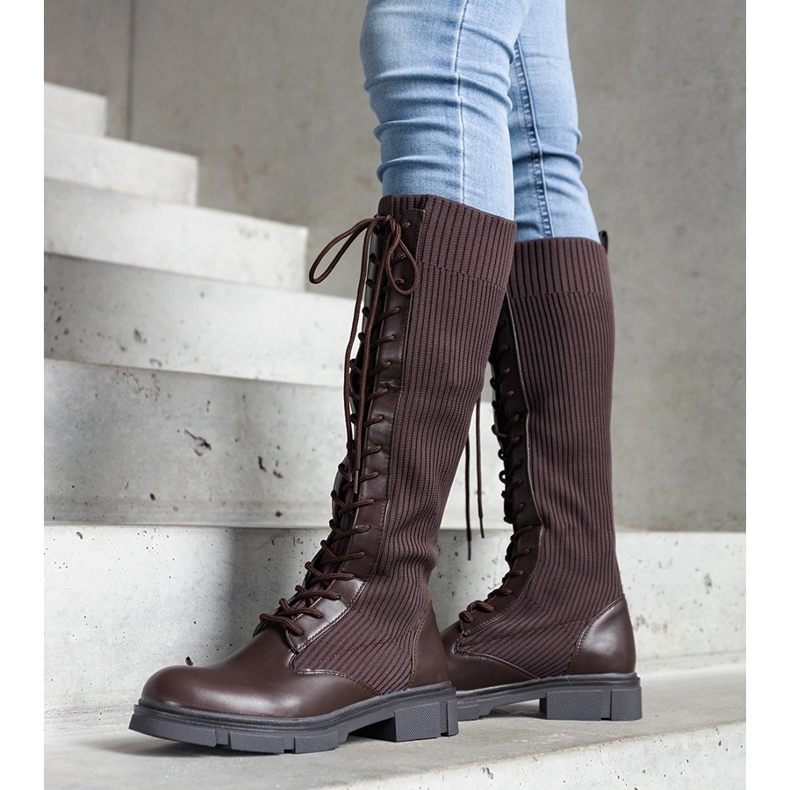 Bottines à enfiler marron avec tige élastique de Veradi brun 2