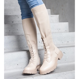 Bottines à enfiler beiges avec tige en matière souple par Luana 1 Bottines à enfiler beiges avec tige en matière souple par Luana 1