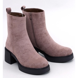 Bottines à talon stable Ruffin Khaki beige 1