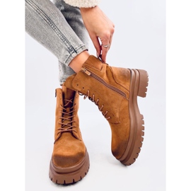 Bottines trappeur avec protection Desfor Camel brun 3